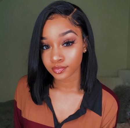 Short Deep Wave Human Hair Bob Wig