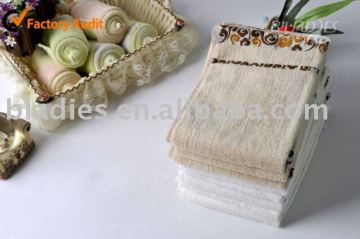 Organic bamboo face towel Disposable face towel Bamboo robes and towels BLM058 70%bamboo 30%cotton Soft and Glossy