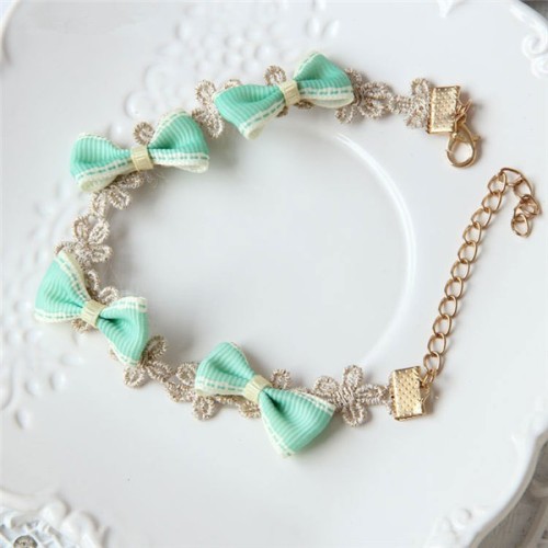 MYLOVE green bow anklet handmade anklet girl anklet MLFL97