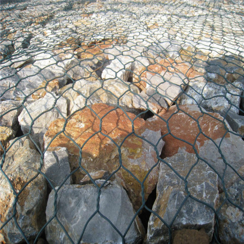 Treillis métallique gabion en mailles hexagonales