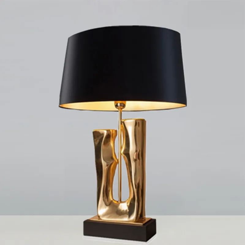 Light Luxury Minimalist Desk Lamp, Creative Art Bedroom Resin Lighting Fixture
