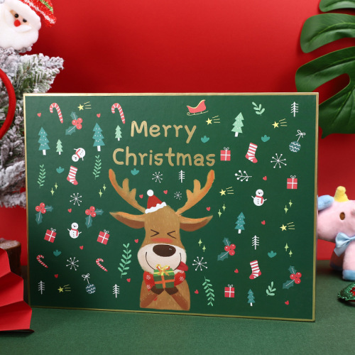 Caixa de presente surpresa de véspera de Natal personalizada com tampa