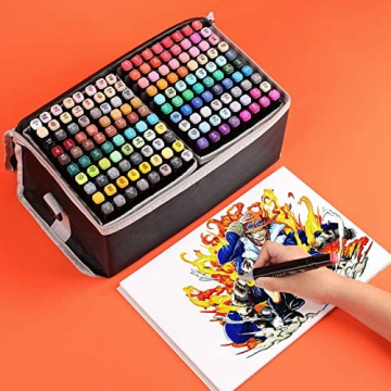Jambo Textile Eternal Permanent Dual Tip Design Marker Pen Set - 168 Colors