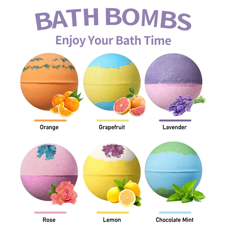 Nature sea salt bath bomb ball custom boxes for bomb bath