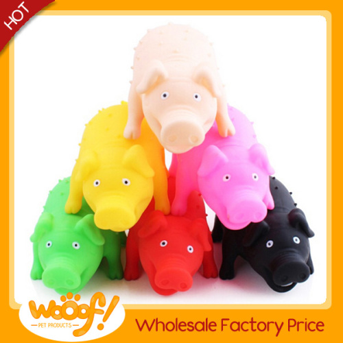 Hot selling pet cat products high quality rubber pig dog toys