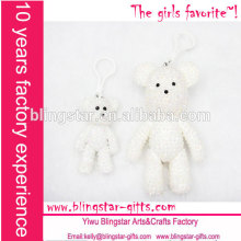 Fashion rhinestone bear keychain, crystal bear chain,diamond bear, jeweled bear keychain