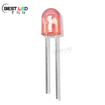 5mm Oval LEDs Red with No Stopper Pins