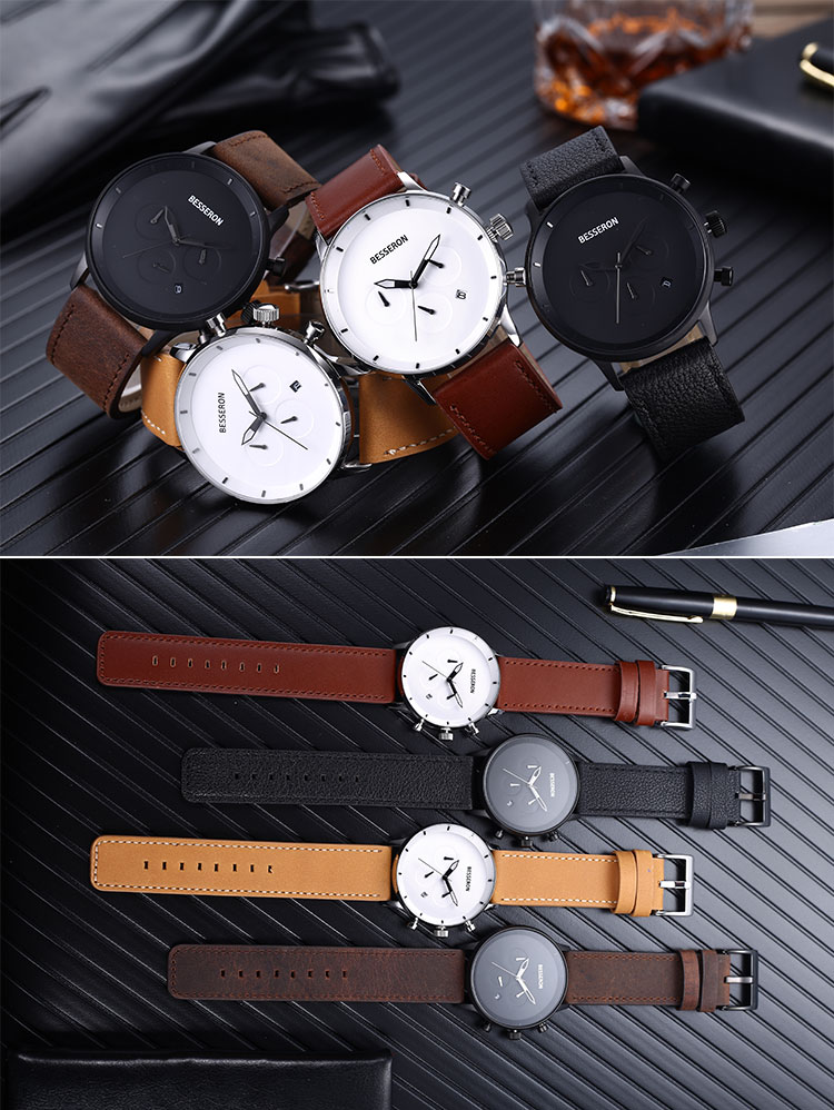 New mens watch design custom oem your logo watch low moq dropshipping relojes chinos chrono watch