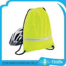 Reflective safety drawstring garbage bag