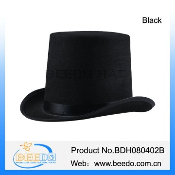 Black round gothic top hat steampunk hat women