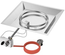 Hot Sales Square Propane Fire Pit Pan with Burner - Garden Fire Pit Table Heater