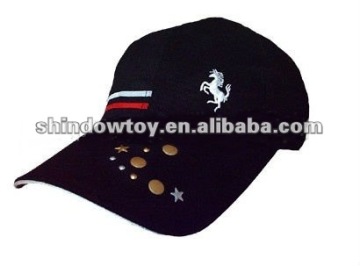 unisex stylish embroidered hats and visors customized pattern black fashion