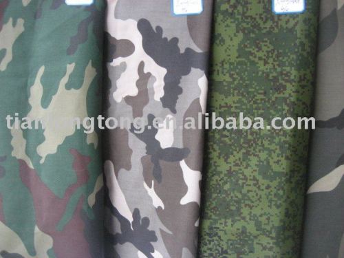 military garment polyester/cotton camo fabric