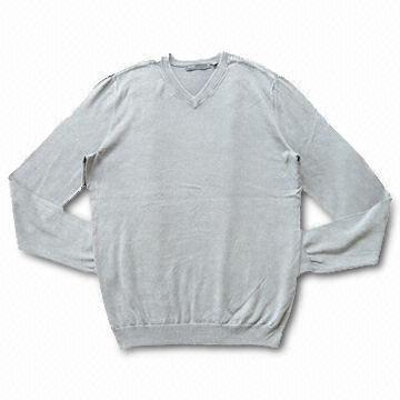 Men's Pullover Sweater with Soft Touching and Comfortable Features, OEM Services are Provided