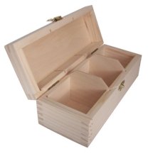 New Plain Unfinished Wooden Tea Bags Box