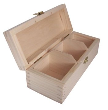 New Plain Unfinished Wooden Tea Bags Box