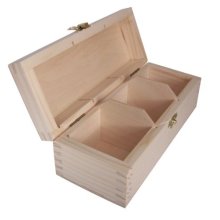 New Plain Unfinished Wooden Tea Bags Box