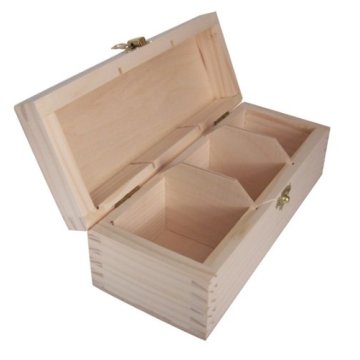 New Plain Unfinished Wooden Tea Bags Box