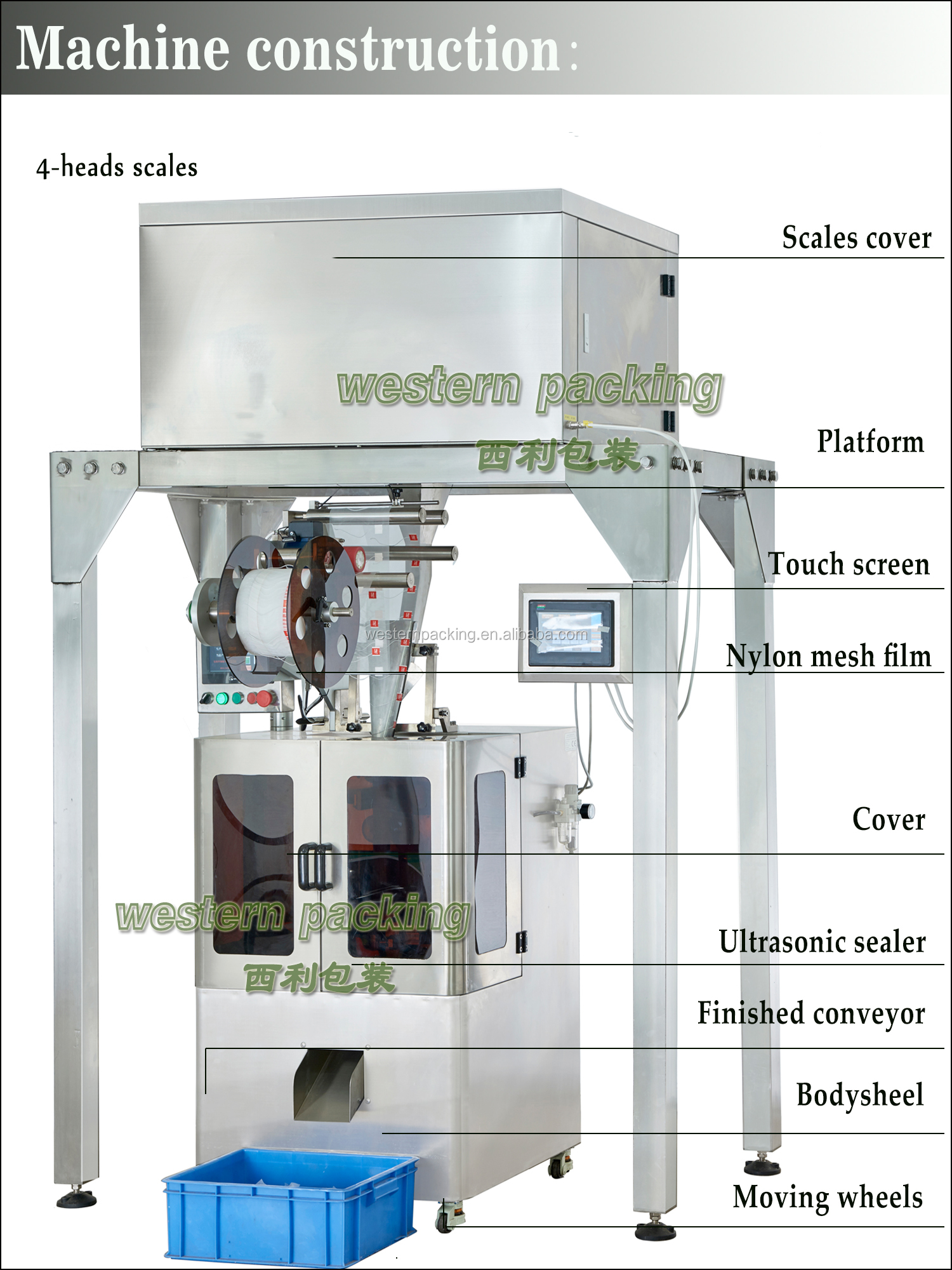 triangle tea bag packing machine with ultrasonic