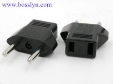 Universal Type flat 2 pin us to 2 round eu adapter plug