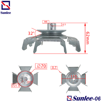 Washing machine Steel impeller Pulley Internal D12mm