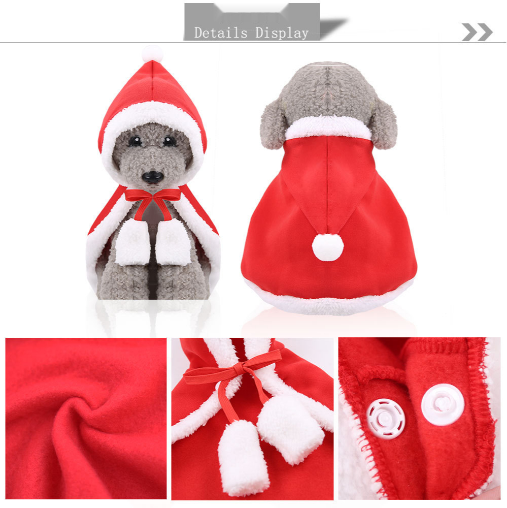 Hot Selling Christmas Pet Supplies Clothes Cat Cotton Clothing Funny Winter Snowman Elk Dog Clothes