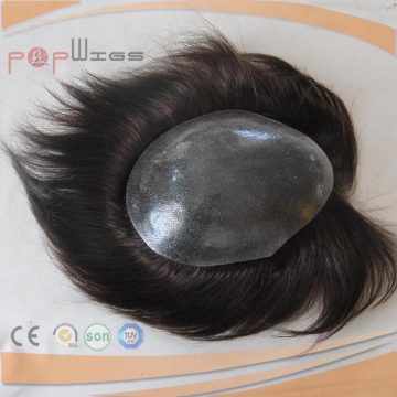 Dark Brown Color Full PU Toupee