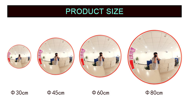 KL 30cm PC Indoor Theftproof Safety Convex Mirror, Corner Mirror/