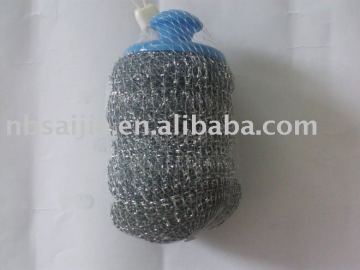 mesh scourer, galvanized scourer, scrubber, cleaning ball