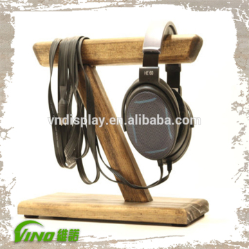 Two Sides Headphone Holder, Wood Headphone Stane, Headphone Stand