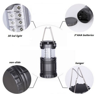 Hot Selling 30LED Camping Lantern flashlights Working light