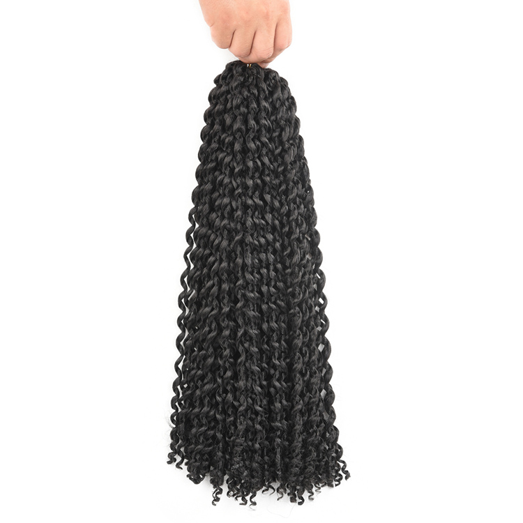 High Temperature Fiber Synthetic Crochet Water Wave Ombre Braiding Hair For Passionate Twist