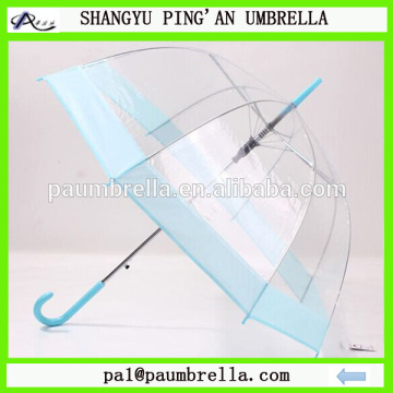 Clear dome umbrella POE and PVC plastic umbrella clear bubble umbrella