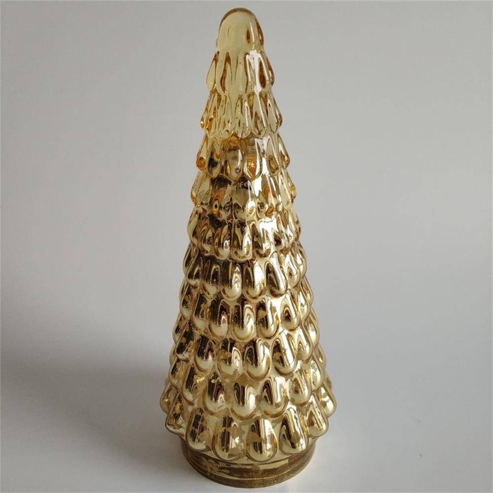 Br H 1181 3golden Christmas Tree Shaped Decorations