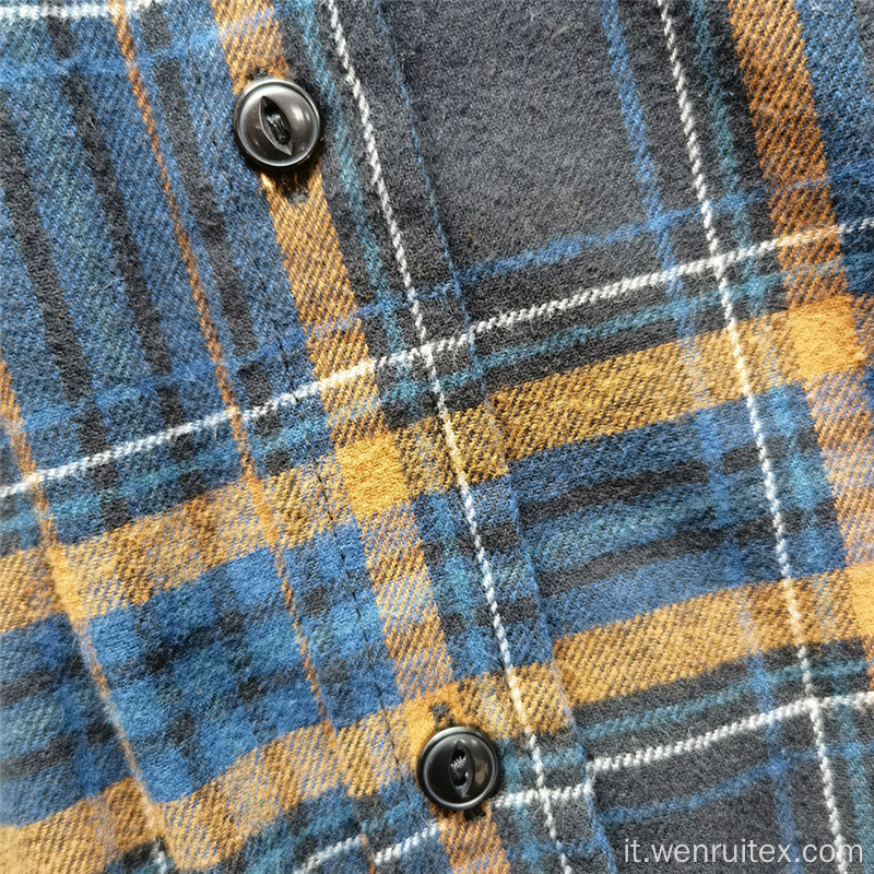 Camicia invernale a maniche lunghe spazzolata in twill di cotone personalizzato 100%