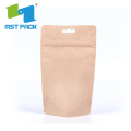 Makanan Grade Kraft Paper Biodegradable Bag dengan Window