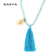 2015 Unique Style Iridescent Tassel Crystal Beads Long Necklace
