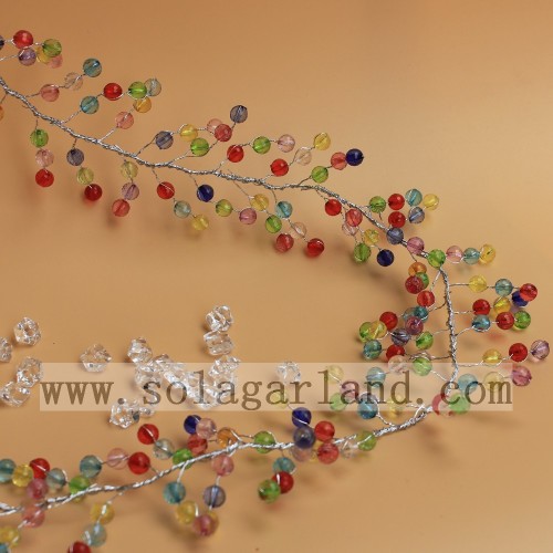 Colorful Acrylic Faceted Beads Garland Tree Branches