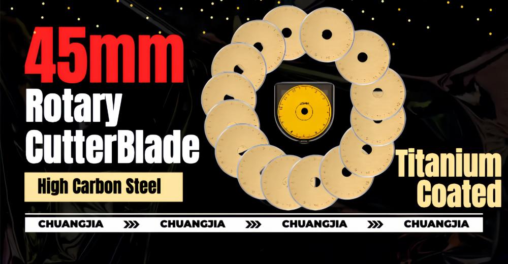 Titanium Coated 45mm Rotary Cutter Blades