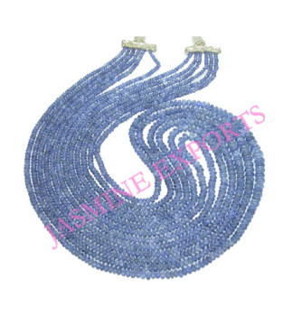 Sapphire Rondelle Faceted Beads