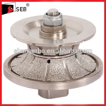 Vacuum Brazed Diamond Marble Profile Wheel, Full BullNose