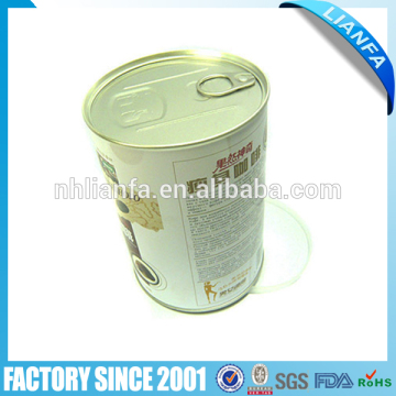 Round coffee tin can