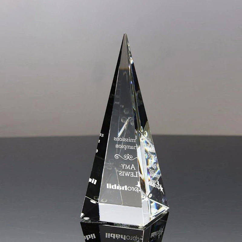 Obelisk Trophy Crystal Shield Crown Award Pyramid Crystal Paperweight