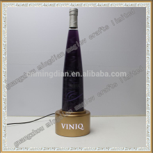 LED gin golden liquor bottle ROTATING EXHIBITOR, sparkling illuminated display racks