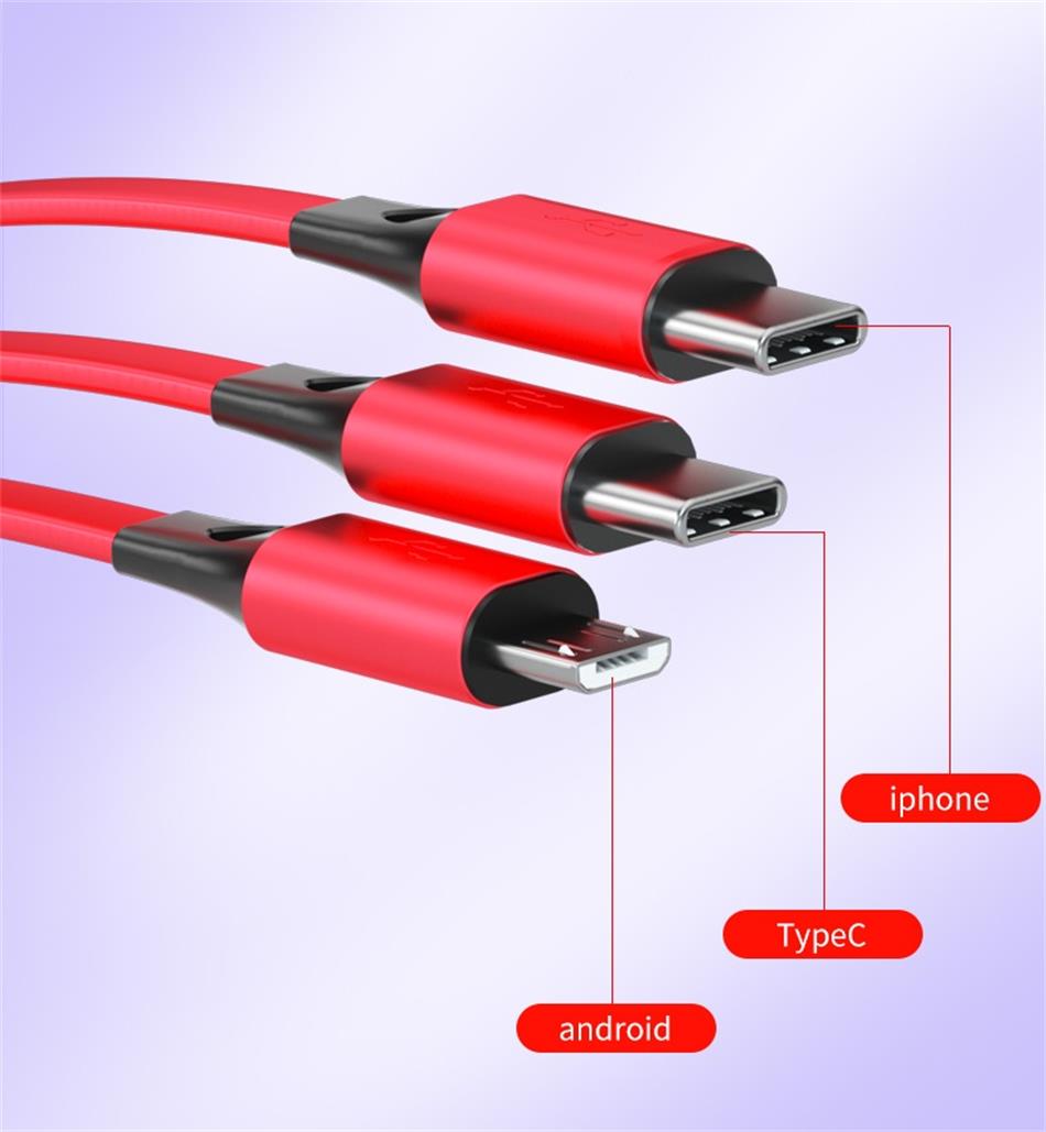 3 in 1 universal charging cable