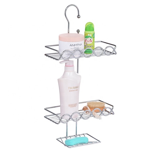 3 tier Chrome wire shower soap holder