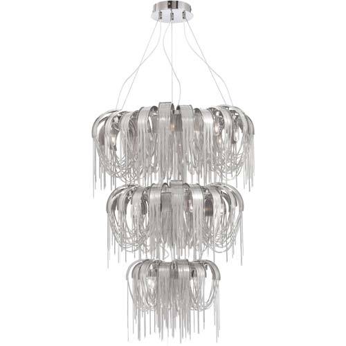 Elegance Nickel Project Chain Chandelier Pendant Lamp for Hotel Lobby