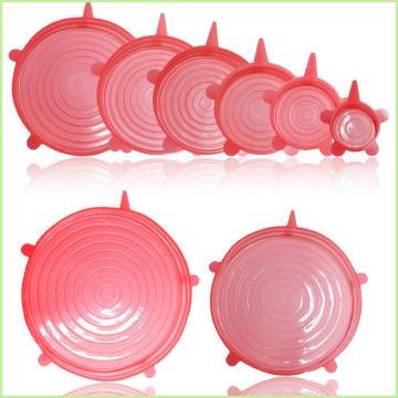 Hot selling Set of 8 silicone stretch lids
