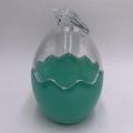 egg shaped glass candy jars