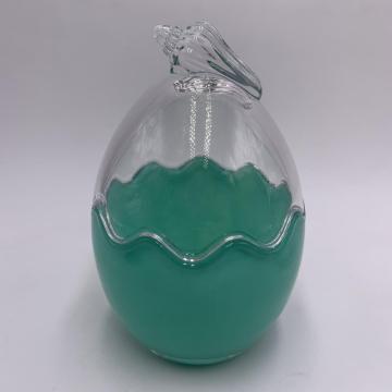 egg shaped glass candy jars